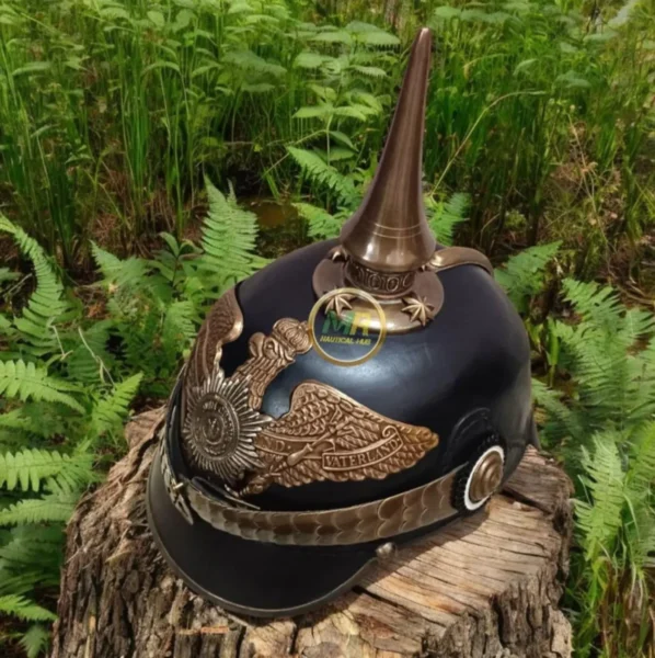 Helmet Handmade Prussian WW1 Replica : German Imperial Officer Style Pickelhaube Helmet